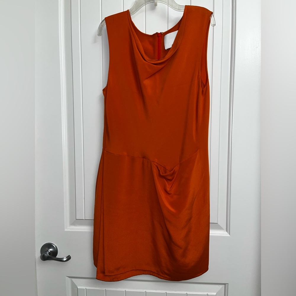 3.1 Phillip Lim Orange 100% Silk Mini Dress, Size 4
